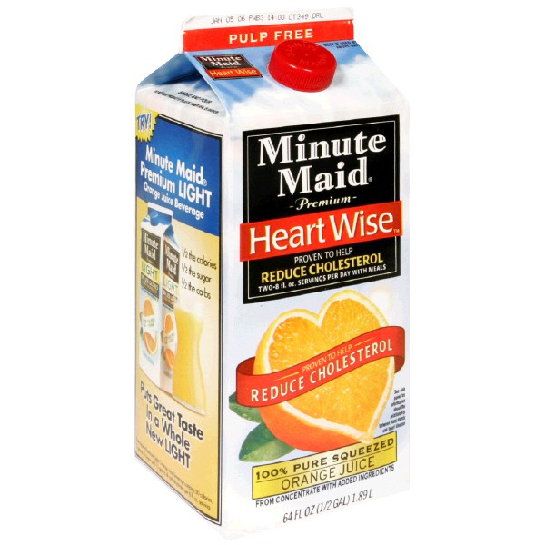 Minute Maid Premium Heart Wise 100% Orange Juice Pulp Free