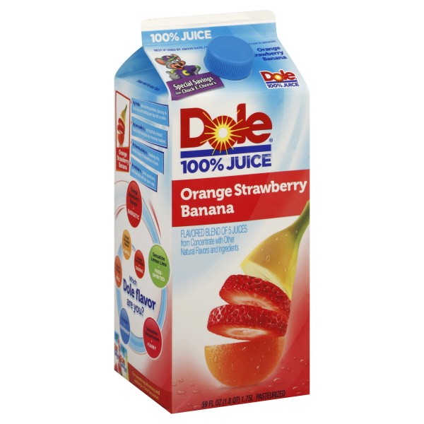 Dole 100% Orange Strawberry Banana Juice Blend