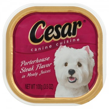 Cesar Original Pate Wet Dog Food Porterhouse Steak