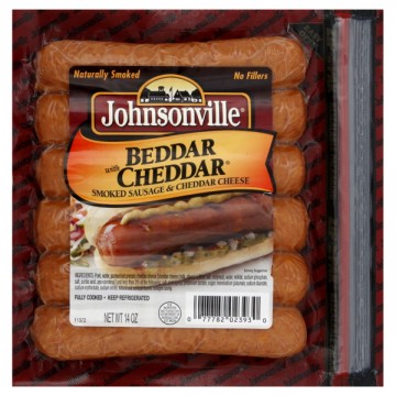 Johnsonville Better with Cheddar Sausage Smoked & Cooked - 6 ct
