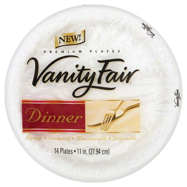 Vanity fair disposable plates store