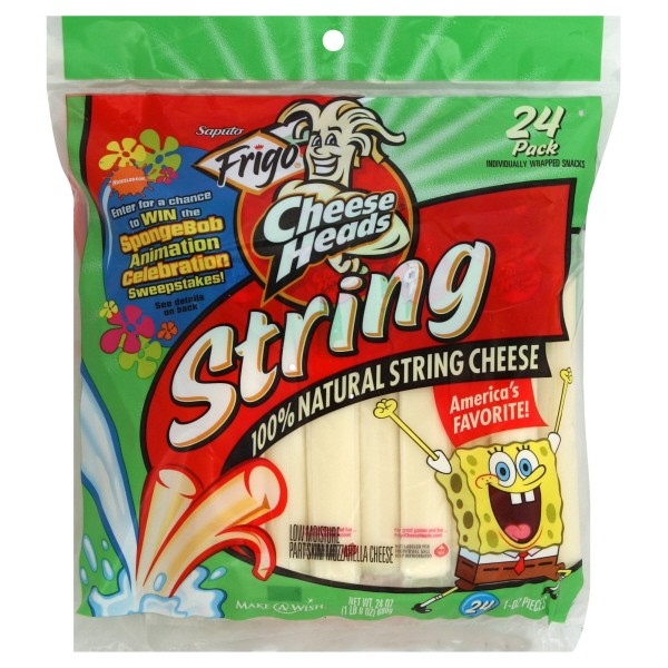 Frigo Cheese Heads String Cheese Mozzarella 24 ct