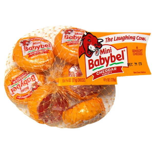 The Laughing Cow Mini Babybel Cheese Cheddar Variety 6 Ct