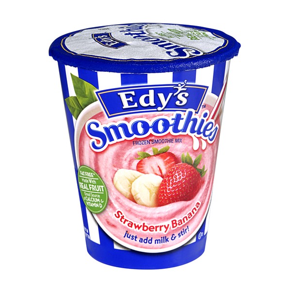 Dreyer's/Edy's Smoothies Frozen Yogurt Smoothie Mix Strawberry Banana - Add  Milk