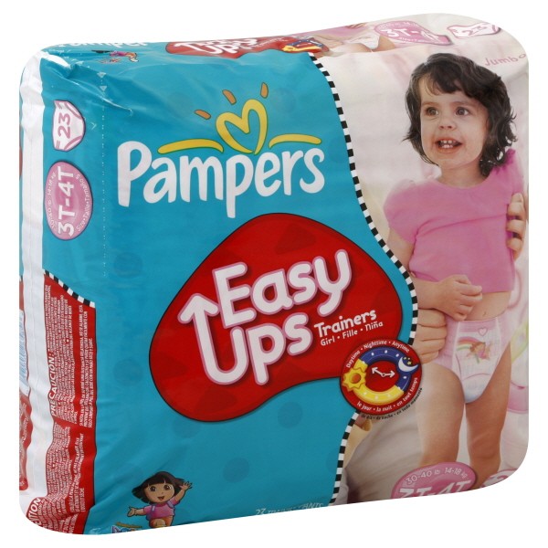 Pampers Easy Ups Training Pants Size 5 Girls - 30-40 lbs