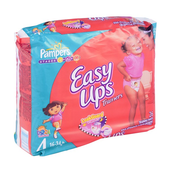 Pampers Easy Ups Training Pants Size 4 Girls - 16-34 lbs