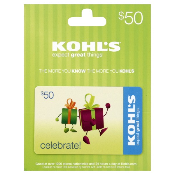 Kohls Printable Gift Card
