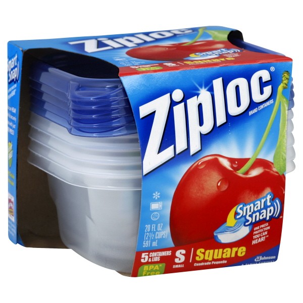 Ziploc Containers Square Small with Lids 20 oz