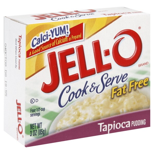 JellO Cook & Serve Pudding Mix Tapioca Fat Free