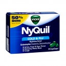 Vicks NyQuil Cold & Flu Relief Multi-Symptom LiquiCaps (No PSE)