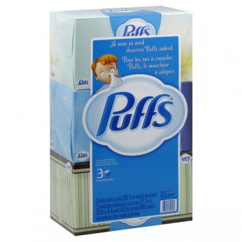Puffs Facial Tissue 2-Ply Unscented 200 tissues ea - 3 pk