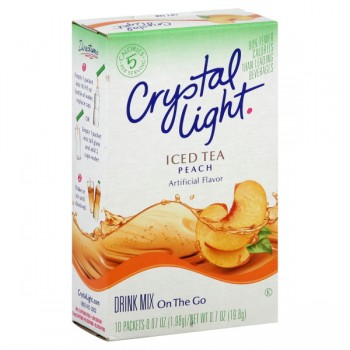 Crystal Light Peach Iced Tea On The Go Drink Mix - 10 ct