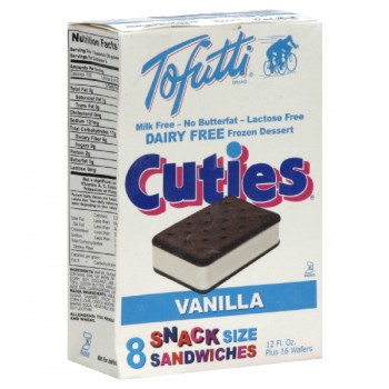 Tofutti Cuties Snack Size Sandwiches Dairy Free Vanilla - 8 ct