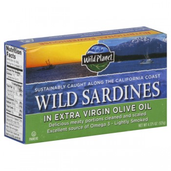 Wild Planet Sardines Wild Lightly Smoked in Extra Virgin Olive Oil