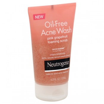 Neutrogena Oil-Free Acne Wash Facial Foaming Scrub Pink Grapefruit