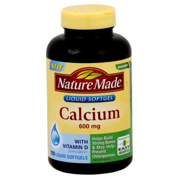 Nature Made Calcium 600 mg with Vitamin D Liquid Softgels
