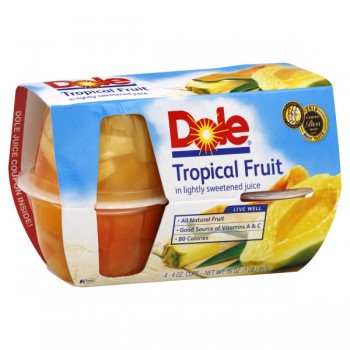 Dole Fruit Bowls Tropical Fruit in Lightly Sweetened Juice - 4 ct