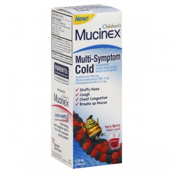 Mucinex Cold Multi-Symp Expectorant/Suppress Nasal Decongestant Very Berry