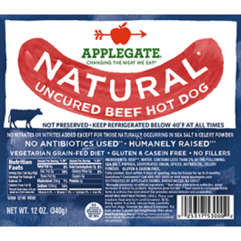 Applegate Natural Uncured Beef Hot Dog