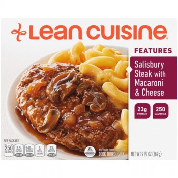 Lean Cuisine Features Salisbury Steak with Macaroni and Cheese