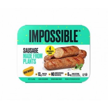 Impossible Plant-Based Sausage Links Bratwurst
