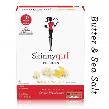 Skinny Girl Low Calorie Microwave Popcorn Butter and Sea Salt